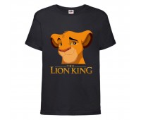 Футболка детская Король Лев  (Lion King)  черная (LK-simba-black) 164 см