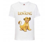 Футболка детская Король Лев  (Lion King) белая (LK-simba-2-white) 164 см
