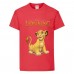 Футболка детская Король Лев  (Lion King)  красная (LK-simba-2-red) 164 см