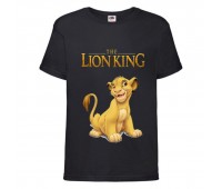 Футболка детская Король Лев  (Lion King)  черная (LK-simba-2-black) 140 см