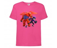 Футболка детская Город героев Баймакс и герой (Baymax and hero HC pnc 1) розовая 164 см Футболка детская Город героев Баймакс и герой (Baymax and hero HC pnc 1) розовая 164 см