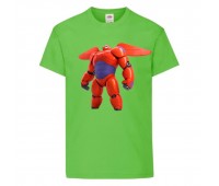 Футболка детская Город героев Баймакс (Baymax HC lgrn 2) светлозеленая 152 см Футболка детская Город героев Баймакс (Baymax HC lgrn 2) светлозеленая 152 см