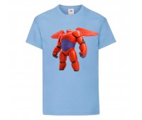 Футболка детская Город героев Баймакс (Baymax HC lblu 2) голубая 164 см Футболка детская Город героев Баймакс (Baymax HC lblu 2) голубая 164 см