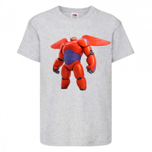 Футболка детская Город героев Баймакс (Baymax HC gr 2) серая 152 см Футболка детская Город героев Баймакс (Baymax HC gr 2) серая 152 см