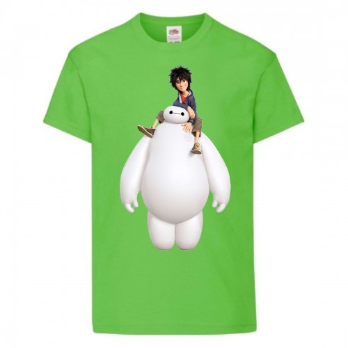 Футболка детская Город героев Герой верхом на Баймаксе (Hero on Baymax HC lgrn 4) светлозеленая 164 см Футболка детская Город героев Герой верхом на Баймаксе (Hero on Baymax HC lgrn 4) светлозеленая 164 см