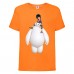 Футболка детская Город героев Герой верхом на Баймаксе (Hero on Baymax HC or 4) оранжевая 140 см