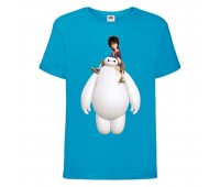Футболка детская Город героев Герой верхом на Баймаксе (Hero on Baymax HC bl 4) синяя 152 см Футболка детская Город героев Герой верхом на Баймаксе (Hero on Baymax HC bl 4) синяя 152 см