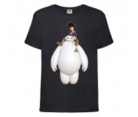 Футболка детская Город героев Герой верхом на Баймаксе (Hero on Baymax HC blc 4) черная 164 см Футболка детская Город героев Герой верхом на Баймаксе (Hero on Baymax HC blc 4) черная 164 см