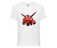 Футболка детская Город героев Герой летит на Баймаксе (Hero on Baymax HC wh 5) белая 164 см Футболка детская Город героев Герой летит на Баймаксе (Hero on Baymax HC wh 5) белая 164 см