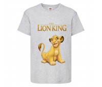Футболка детская Король Лев  (Lion King)  серая (LK-simba-2-gray) 164 см