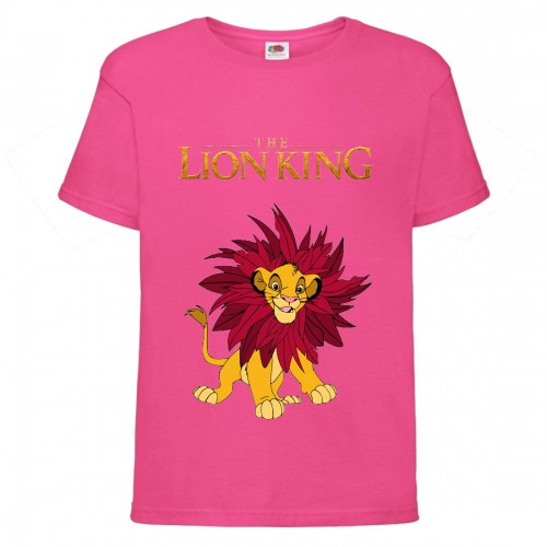 Футболка детская Король Лев (Lion King) розовая (LK-simba-3-pink) 104 см Футболка детская Король Лев (Lion King) розовая (LK-simba-3-pink) 104 см