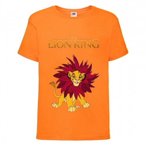 Футболка детская Король Лев (Lion King) оранжевая (LK-simba-3-orange) 128 см Футболка детская Король Лев (Lion King) оранжевая (LK-simba-3-orange) 128 см