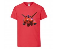 Футболка детская Город героев Герой летит на Баймаксе (Hero on Baymax HC rd 5) красная 164 см Футболка детская Город героев Герой летит на Баймаксе (Hero on Baymax HC rd 5) красная 164 см