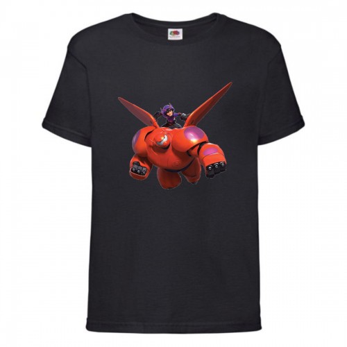 Футболка детская Город героев Герой летит на Баймаксе (Hero on Baymax HC blc 5) черная 164 см Футболка детская Город героев Герой летит на Баймаксе (Hero on Baymax HC blc 5) черная 164 см
