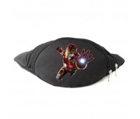 Сумка Бананка на пояс Железный человек Марвел Ironman (Marvel-IM) Cappuccino Toys черная