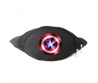 Сумка Бананка на пояс Капитан Америка Марвел Captain America (Marvel-CA) Cappuccino Toys черная