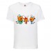 Футболка детская Три Кота 3 (Three Cats 3 TC wh 3) белая 98 см