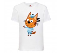 Футболка детская Три Кота 7 (Three Cats 7 TC wh 7) белая 98 см