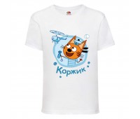 Футболка детская Три Кота 8 (Three Cats 8 TC wh 8) белая 98 см