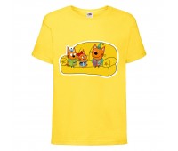 Футболка детская Три Кота 1 (Three Cats 1 TC yel 1) желтая 104 см