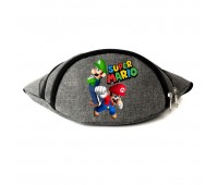 Сумка Бананка на пояс Супер братья Марио Mario (OB-SM-03) Cappuccino Toys серая