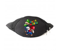 Сумка Бананка на пояс Супер братья Марио Mario (OB-SM-03) Cappuccino Toys черная