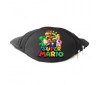 Сумка Бананка на пояс Супер братья Марио Mario (OB-SM-04) Cappuccino Toys черная