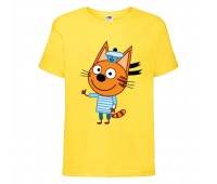 Футболка детская Три Кота 7 (Three Cats 7 TC yel 7) желтая 104 см