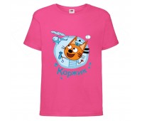 Футболка детская Три Кота 8 (Three Cats 8 TC pnc 8) розовая 104 см