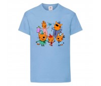 Футболка детская Три Кота 01 (Three Cats 01 TC lblu 01) голубая 104 см