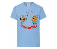 Футболка детская Три Кота 02 (Three Cats 02 TC lblu 02) голубая 104 см