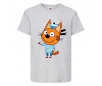 Футболка детская Три Кота 7 (Three Cats 7 TC gr 7) серая 104 см