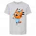 Футболка детская Три Кота 7 (Three Cats 7 TC gr 7) серая 104 см