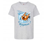 Футболка детская Три Кота 8 (Three Cats 8 TC gr 8) серая 104 см
