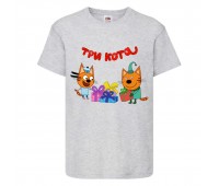 Футболка детская Три Кота 9 (Three Cats 9 TC gr 9) серая 104 см