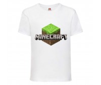 Футболка детская Майнкрафт (Minecraft-05) белая 104 см