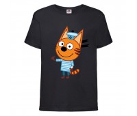 Футболка детская Три Кота 9 (Three Cats 9 TC blc 9) черная 104 см