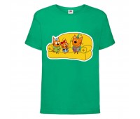 Футболка детская Три Кота 1 (Three Cats 1 TC grn 1) зеленая 104 см