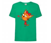 Футболка детская Три Кота 5 (Three Cats 5 TC grn 5) зеленая 104 см