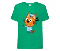 Футболка детская Три Кота 8 (Three Cats 8 TC grn 8) зеленая 104 см