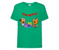 Футболка детская Три Кота 01 (Three Cats 01 TC grn 01) зеленая 104 см