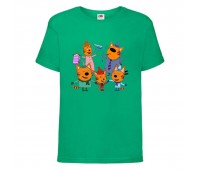 Футболка детская Три Кота 02 (Three Cats 02 TC grn 02) зеленая 104 см