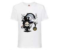 Футболка детская Хэллоуин  (Halloween) белая (halloween-01-white) 104 см