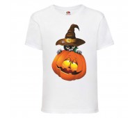 Футболка детская Хэллоуин (Halloween) белая (halloween-013-white) 164 см Футболка детская Хэллоуин (Halloween) белая (halloween-013-white) 164 см