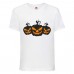 Футболка детская Хэллоуин  (Halloween) белая (halloween-014-white) 164 см