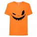 Футболка детская Хэллоуин  (Halloween) оранжевая (halloween-08-orange) 152 см