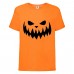 Футболка детская Хэллоуин  (Halloween) оранжевая (halloween-09-orange) 152 см