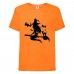 Футболка детская Хэллоуин  (Halloween) оранжевая (halloween-011-orange) 152 см