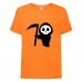 Футболка детская Хэллоуин  (Halloween) оранжевая (halloween-015-orange) 164 см
