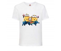 Футболка Миньоны 9 (Minions) белая (MIN wh 9) 98 см